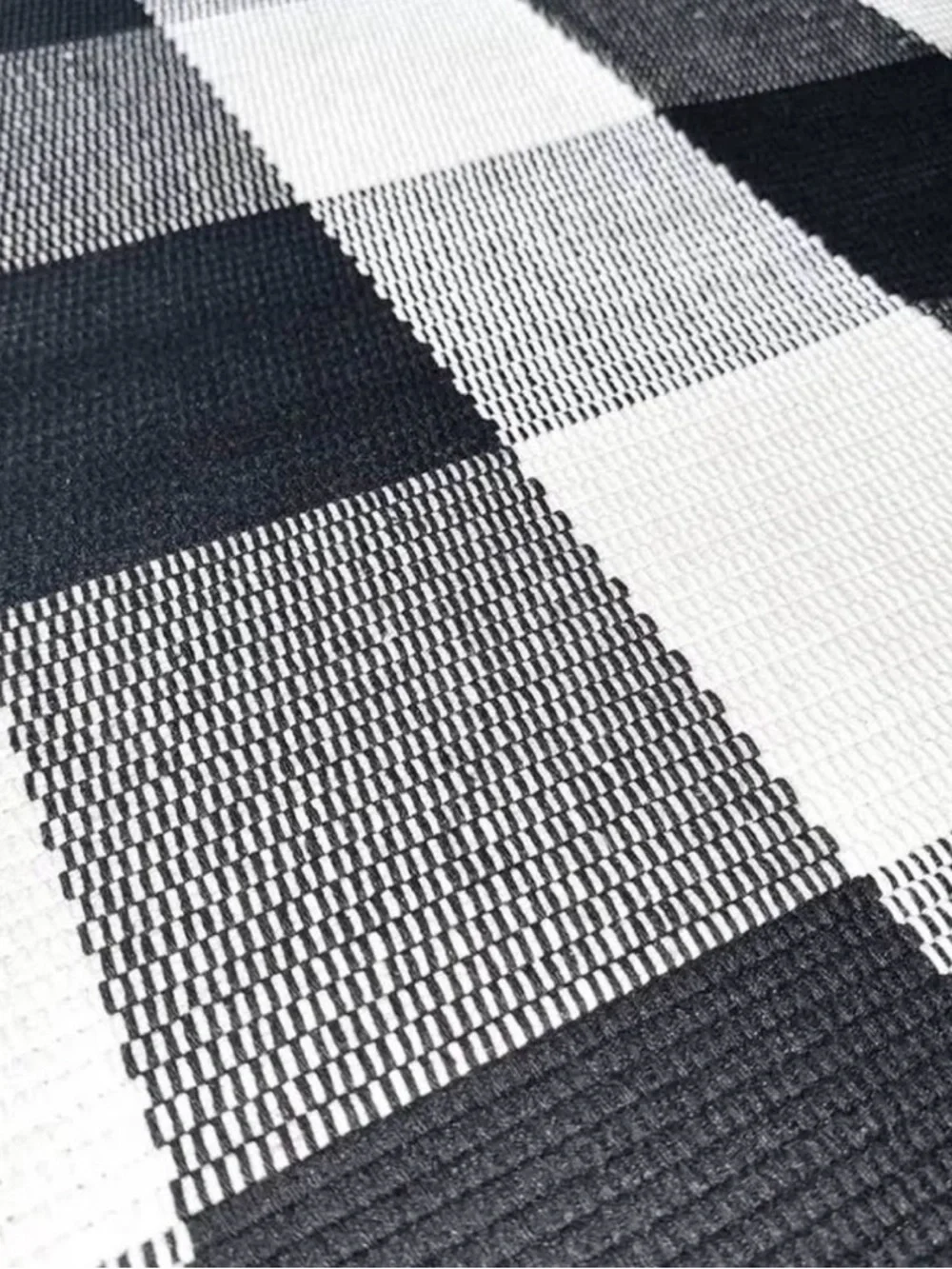 Black and White Buffalo Check Outdoor Door Mat -